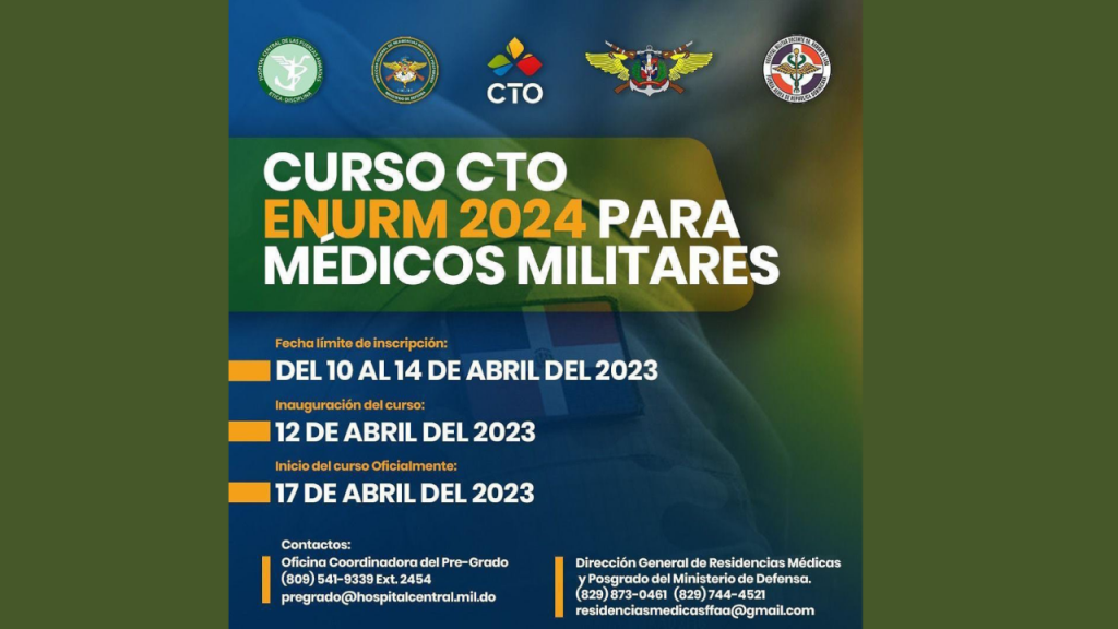 Convocatoria para médicos militares y miembros de las fuerzas armadas aspirantes a residencias médicas 2024